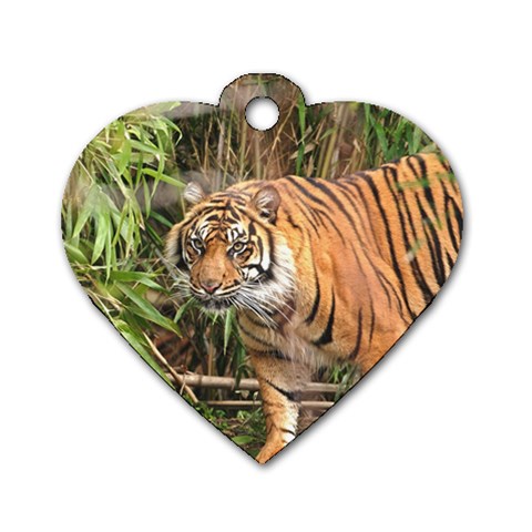 Tiger 1 Dog Tag Heart (One Side) from ArtsNow.com Front