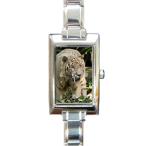 Tiger 2 Rectangular Italian Charm Watch from ArtsNow.com Front