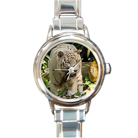 Tiger 2 Round Italian Charm Watch from ArtsNow.com Front