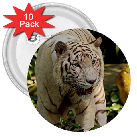 Tiger 2 3  Button (10 pack) from ArtsNow.com Front