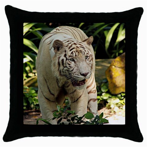 Tiger 2 Throw Pillow Case (Black) from ArtsNow.com Front