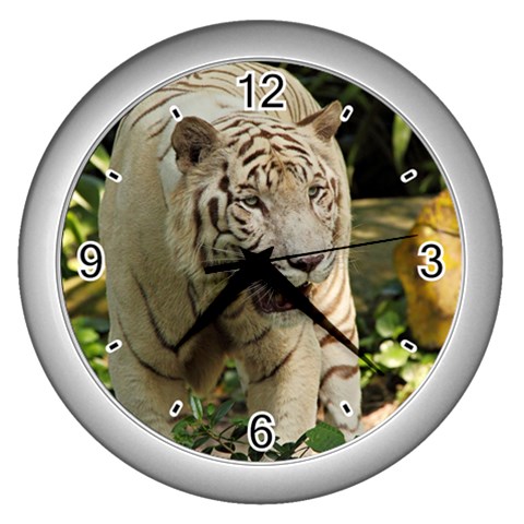 Tiger 2 Wall Clock (Silver) from ArtsNow.com Front