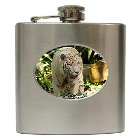 Tiger 2 Hip Flask (6 oz) from ArtsNow.com Front