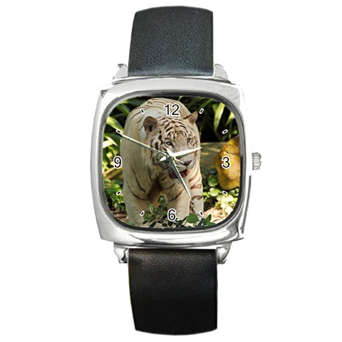 Tiger 2 Square Metal Watch from ArtsNow.com Front