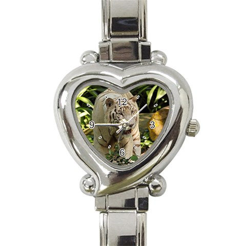 Tiger 2 Heart Italian Charm Watch from ArtsNow.com Front