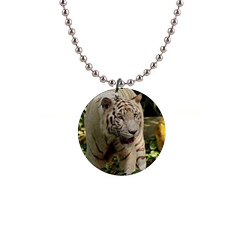 Tiger 2 1  Button Necklace from ArtsNow.com Front