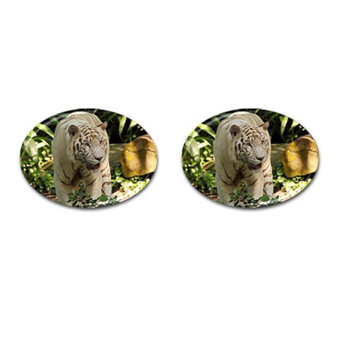 Tiger 2 Cufflinks (Oval) from ArtsNow.com Front(Pair)