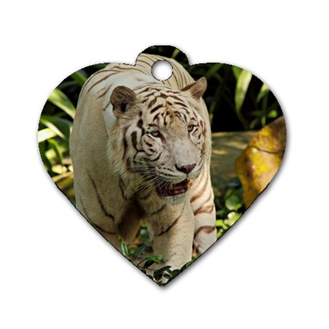 Tiger 2 Dog Tag Heart (One Side) from ArtsNow.com Front