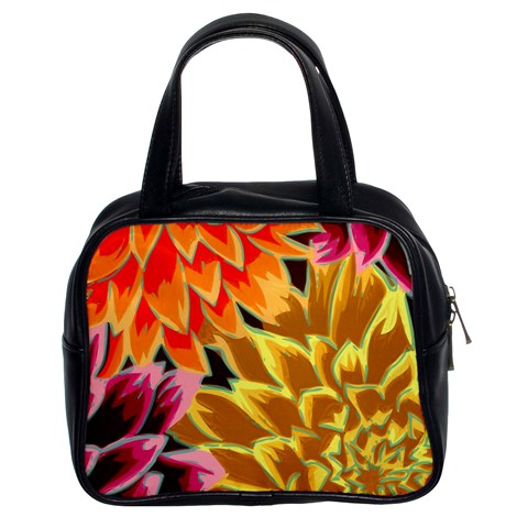 Golden Flowers Custom Classic Handbag (Two Sides) from ArtsNow.com Front