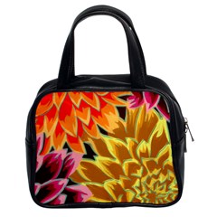 Golden Flowers Custom Classic Handbag (Two Sides) from ArtsNow.com Front