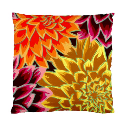 Golden Flowers Custom Cushion Case (One Side) from ArtsNow.com Front