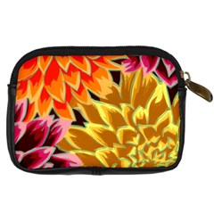 Golden Flowers Custom Digital Camera Leather Case from ArtsNow.com Back