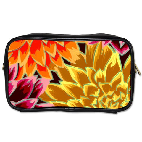 Golden Flowers Custom Toiletries Bag (One Side) from ArtsNow.com Front