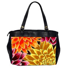 Golden Flowers Custom Oversize Office Handbag (Two Sides) from ArtsNow.com Back