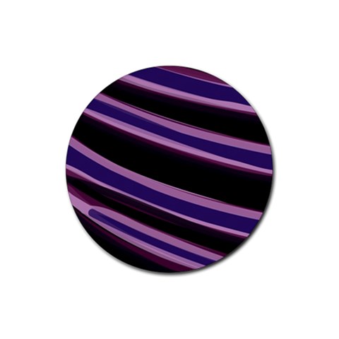 Purple Tiger Custom Rubber Round Coaster (4 pack) from ArtsNow.com Front