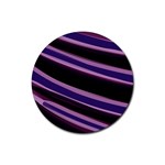 Purple Tiger Custom Rubber Round Coaster (4 pack)