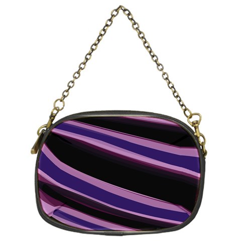 Purple Tiger Custom Chain Purse (One Side) from ArtsNow.com Front