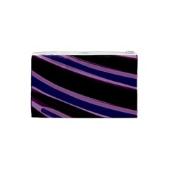 Purple Tiger Custom Cosmetic Bag (Small) from ArtsNow.com Back