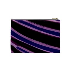 Purple Tiger Custom Cosmetic Bag (Medium) from ArtsNow.com Back