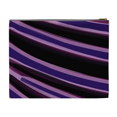 Purple Tiger Custom Cosmetic Bag (XL) from ArtsNow.com Back