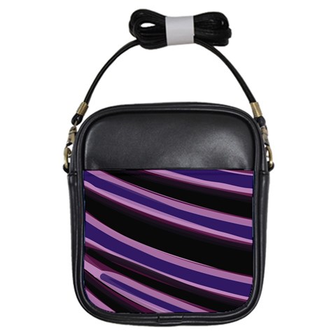 Purple Tiger Custom Girls Sling Bag from ArtsNow.com Front