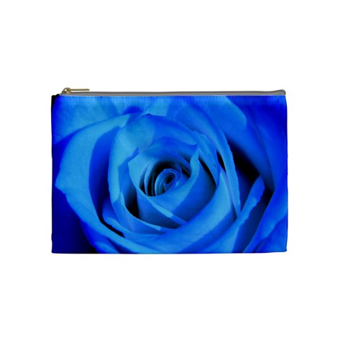 Blue Rose Custom Cosmetic Bag (Medium) from ArtsNow.com Front