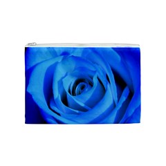 Blue Rose Custom Cosmetic Bag (Medium) from ArtsNow.com Front