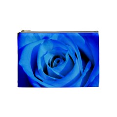 Blue Rose Custom Cosmetic Bag (Medium) from ArtsNow.com Front