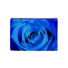 Blue Rose Custom Cosmetic Bag (Medium) from ArtsNow.com Back