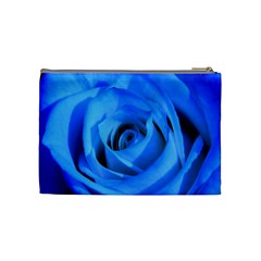 Blue Rose Custom Cosmetic Bag (Medium) from ArtsNow.com Back