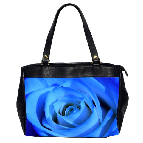 Blue Rose Custom Oversize Office Handbag (Two Sides) from ArtsNow.com Front