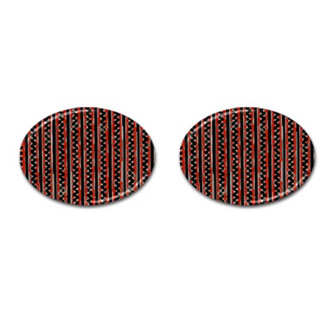 Red Tigio Custom Cufflinks (Oval) from ArtsNow.com Front(Pair)