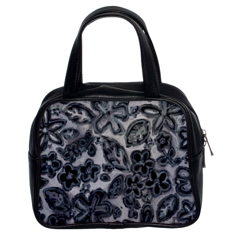 Gray Paisley Custom Classic Handbag (Two Sides) from ArtsNow.com Front