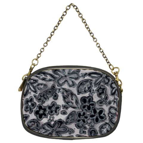 Gray Paisley Custom Chain Purse (One Side) from ArtsNow.com Front