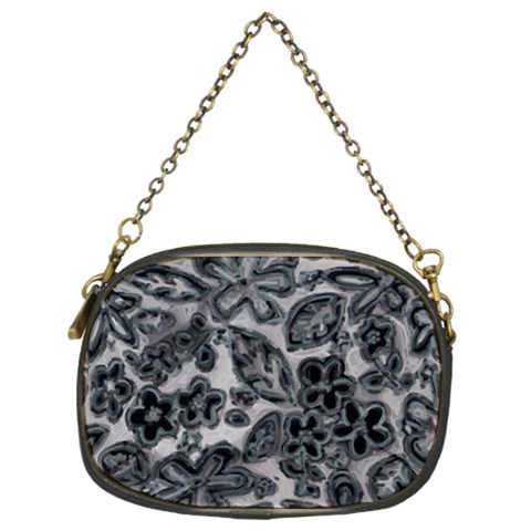 Gray Paisley Custom Chain Purse (Two Sides) from ArtsNow.com Back