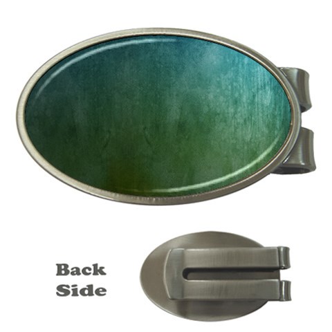 blue/green Money Clip (Oval) from ArtsNow.com Front