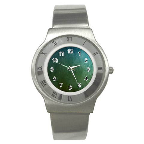 blue/green Stainless Steel Watch from ArtsNow.com Front