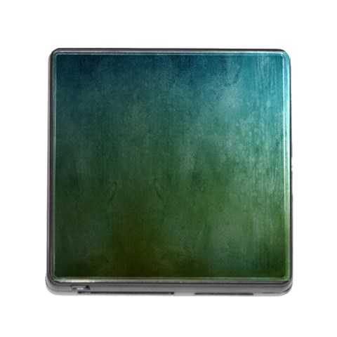 blue/green  Memory Card Reader with Storage (Square) from ArtsNow.com Front