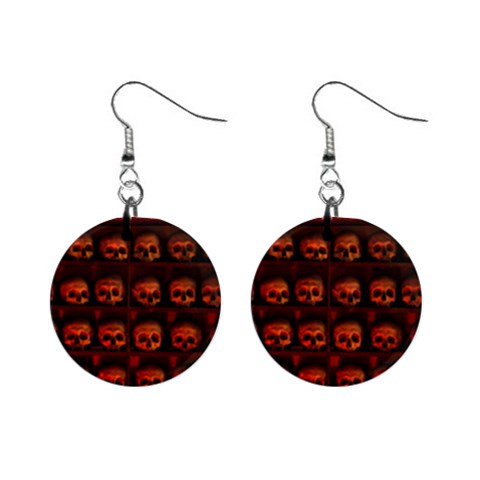 skulls  1  Button Earrings from ArtsNow.com Front