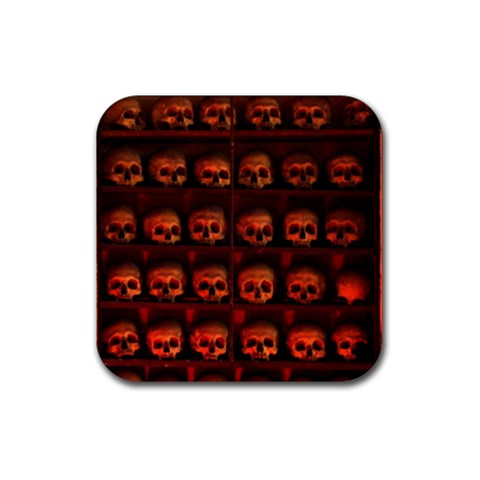 skulls  Rubber Coaster (Square) from ArtsNow.com Front