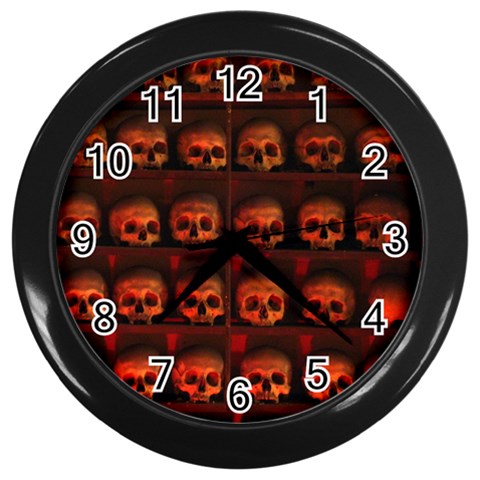 skulls  Wall Clock (Black) from ArtsNow.com Front