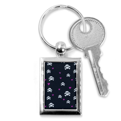 skulls and hearts Key Chain (Rectangle) from ArtsNow.com Front