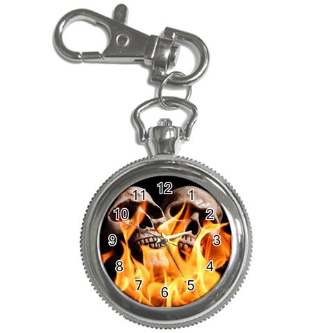 skulls and flames Key Chain Watch from ArtsNow.com Front