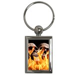 skulls and flames Key Chain (Rectangle)