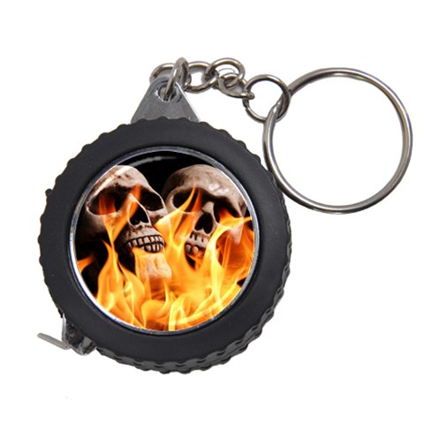 skulls and flames Measuring Tape from ArtsNow.com Front