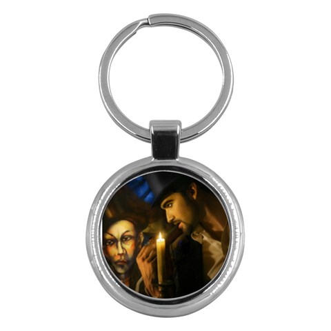 steampunk guy Key Chain (Round) from ArtsNow.com Front