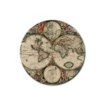 world-map1689 Rubber Coaster (Round)