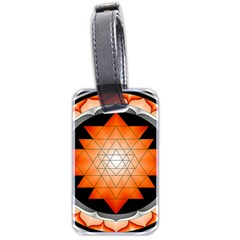 Orange_Sri_Yantra Luggage Tag (two sides) from ArtsNow.com Back