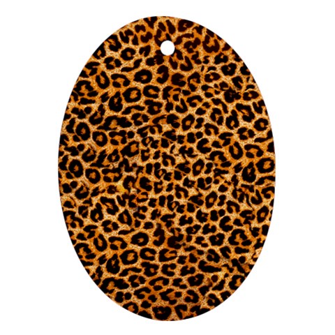 Leopard Ornament (Oval) from ArtsNow.com Front