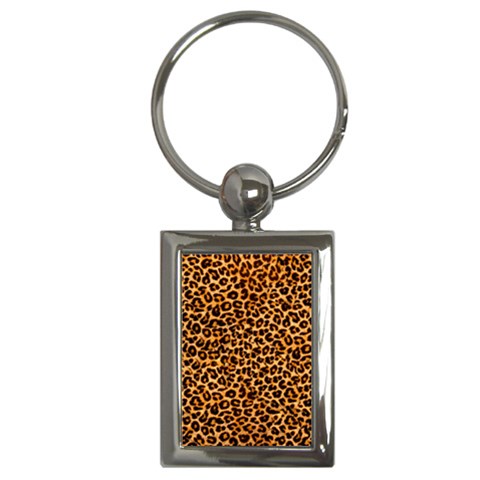 Leopard Key Chain (Rectangle) from ArtsNow.com Front